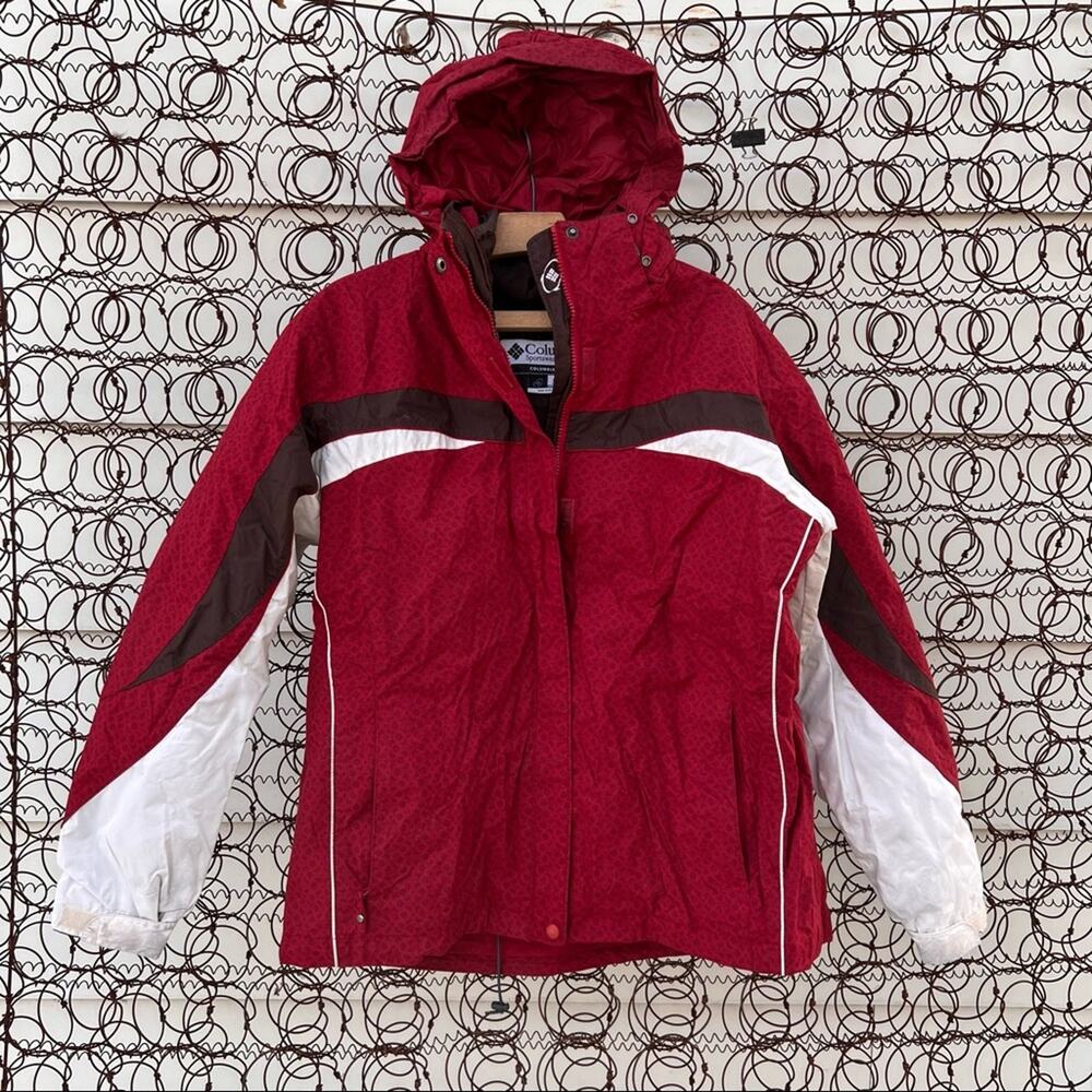 Columbia Interchange 3 in 1 red winter ski coat jacket LARGE